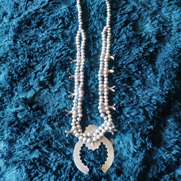 Vintage Squash Blossom Necklace Zuni - Picture 2 of 8